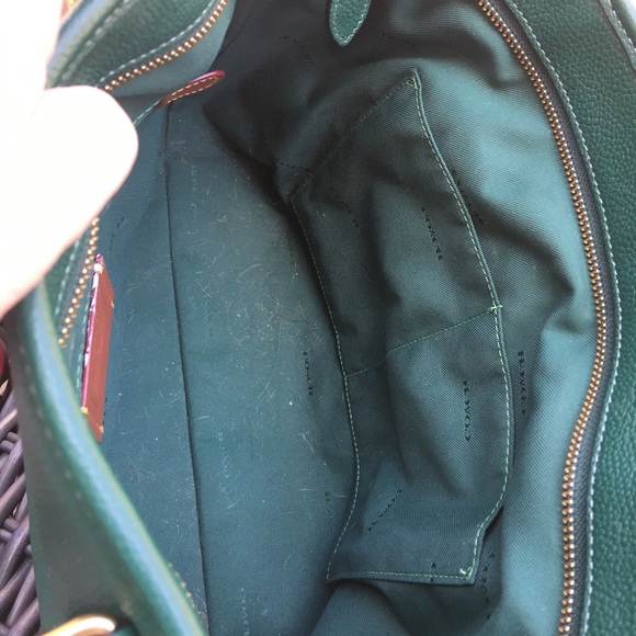 Authentic Green Coach Zip Top Tote - EUC - Picture 11 of 13